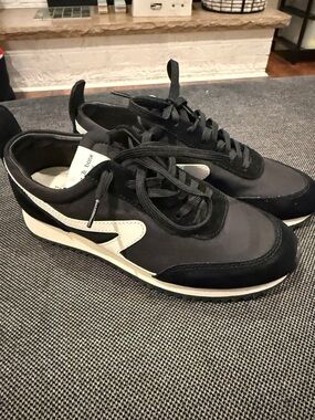 rag & bone Black and White Low-Top Sneakers